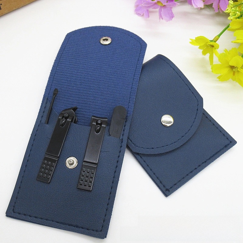 Spot Black 16-piece Set Nail Clippers Nail Clippers Manicure Tools Folding Bag Nail Clippers Set