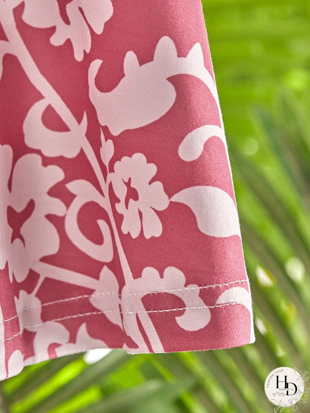 Paisley V Neck Short Sleeve Plus Size Casual Dress