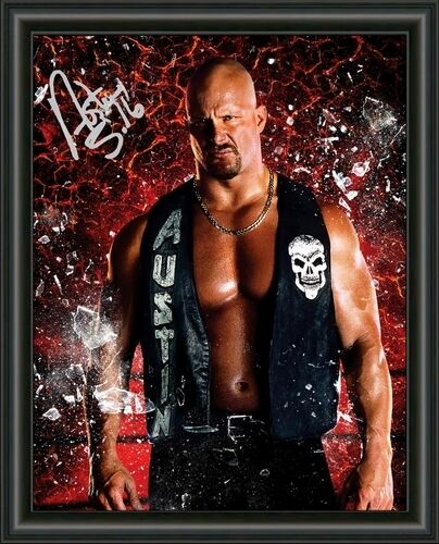 STEVE AUSTIN WWE WRESTLING - A4 SIGNED AUTOGRAPHED Photo Poster painting POSTER