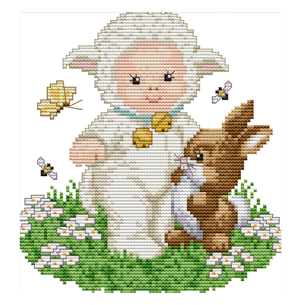 

Baby - 14CT Stamped Cross Stitch - 20*21CM, 501 Original