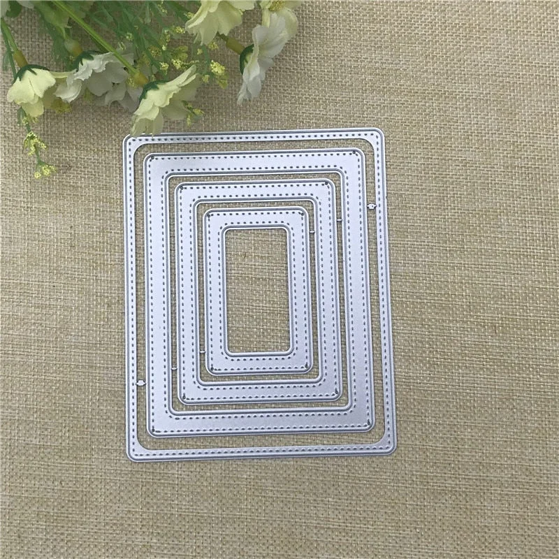 Stitched rectangle frame Metal Cutting Dies Stencils For DIY Scrapbooking Decorative Embossing Handcraft Die Cutting Template