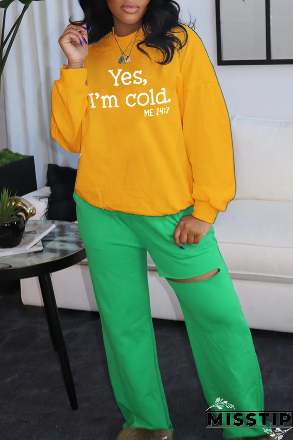 Black Daily Print Patchwork Letter O Neck Tops