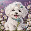 Diamond Painting-DIY Crystal Rhinestone Happy Puppy