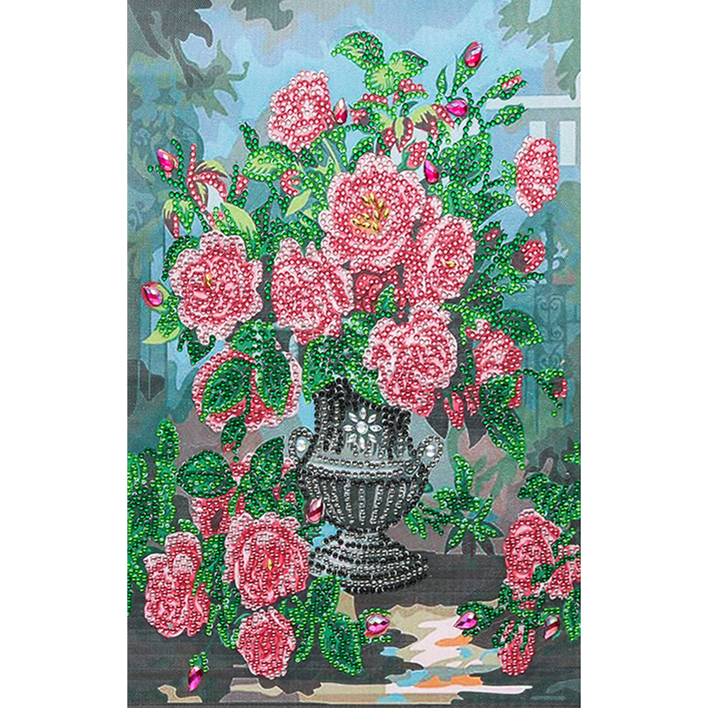 

30*40CM - Crystal Special Shaped Diamond Painting - Flower, 501 Original