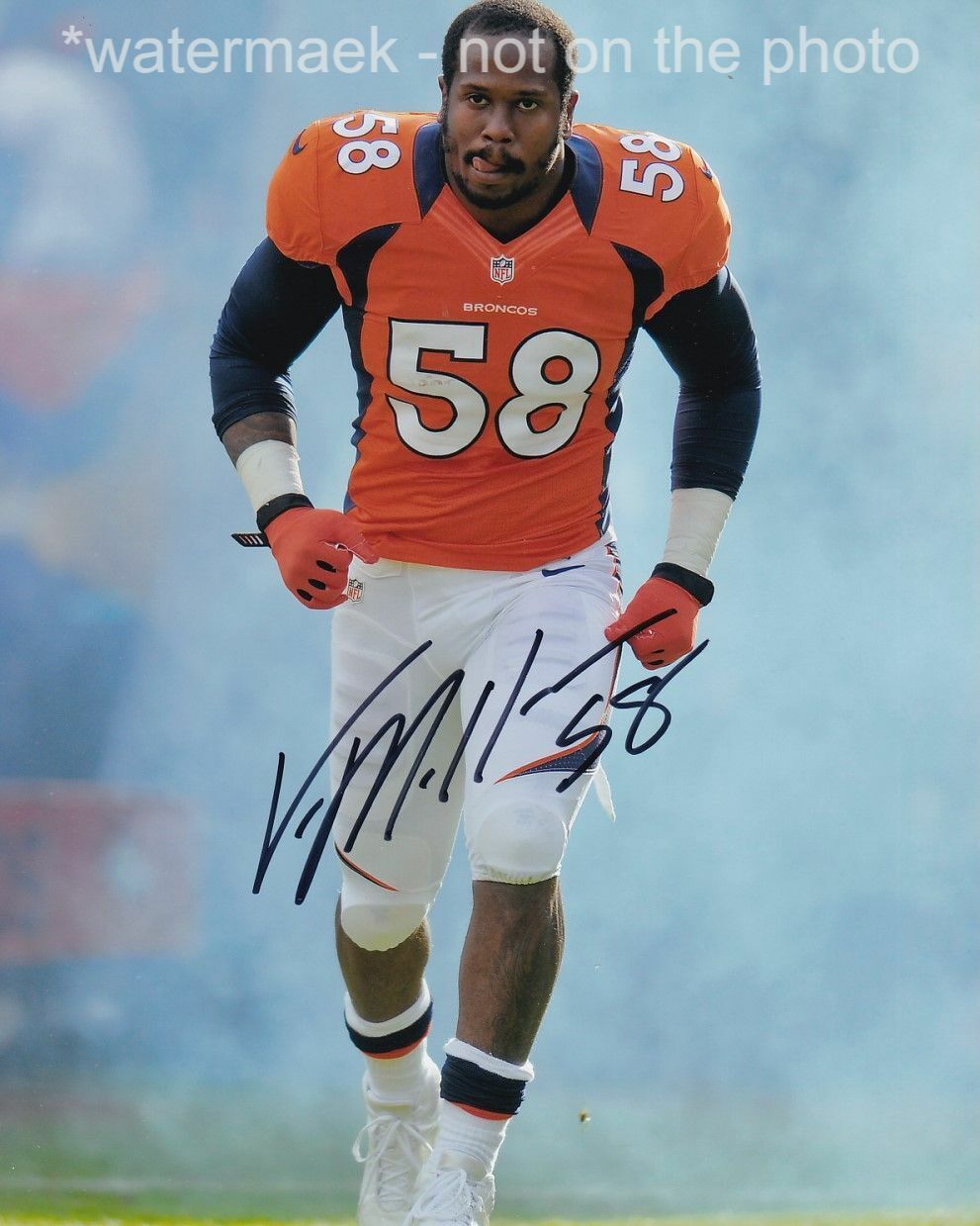 VON MILLER SIGNED AUTOGRAPH 8X10 Photo Poster painting DENVER BRONCOS