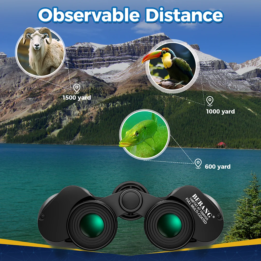 BEBANG 20X50 Binoculars for Adults, HD High Powered Binoculars, Waterproof Binoculars for Bird Watching Hunting Camping