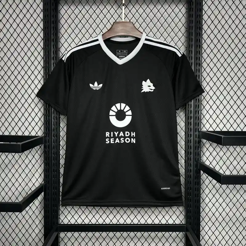 24/25 Roma Black Goalkeeper Soccer Jersey