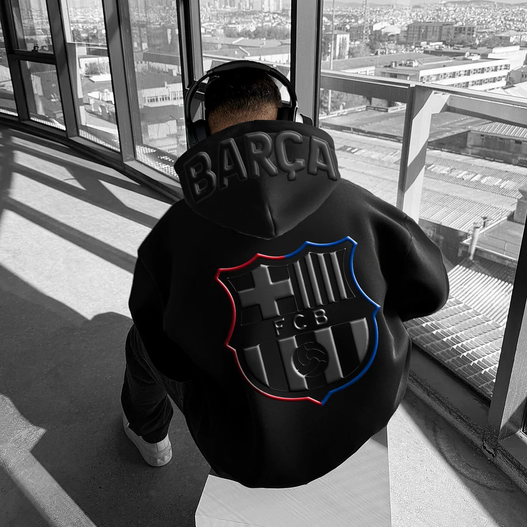 Unisex Soccer Print Casual Hoodie