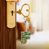 >SALE<DIY Pocket Mirror Handmade Gem Keychains Letters Lady Bag Pendant 60x70mm (F)