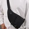 Anti Theft Travel Bag Multi-pocket Chest Bag Waterproof for Women Men (Black)