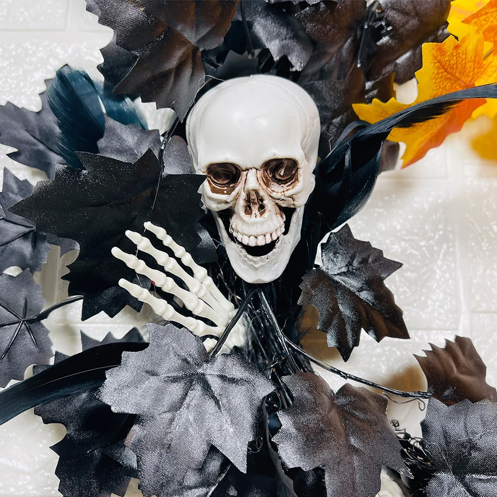 Halloween Horror Skull Fall Simulation Maple Leaf Creative Garland
