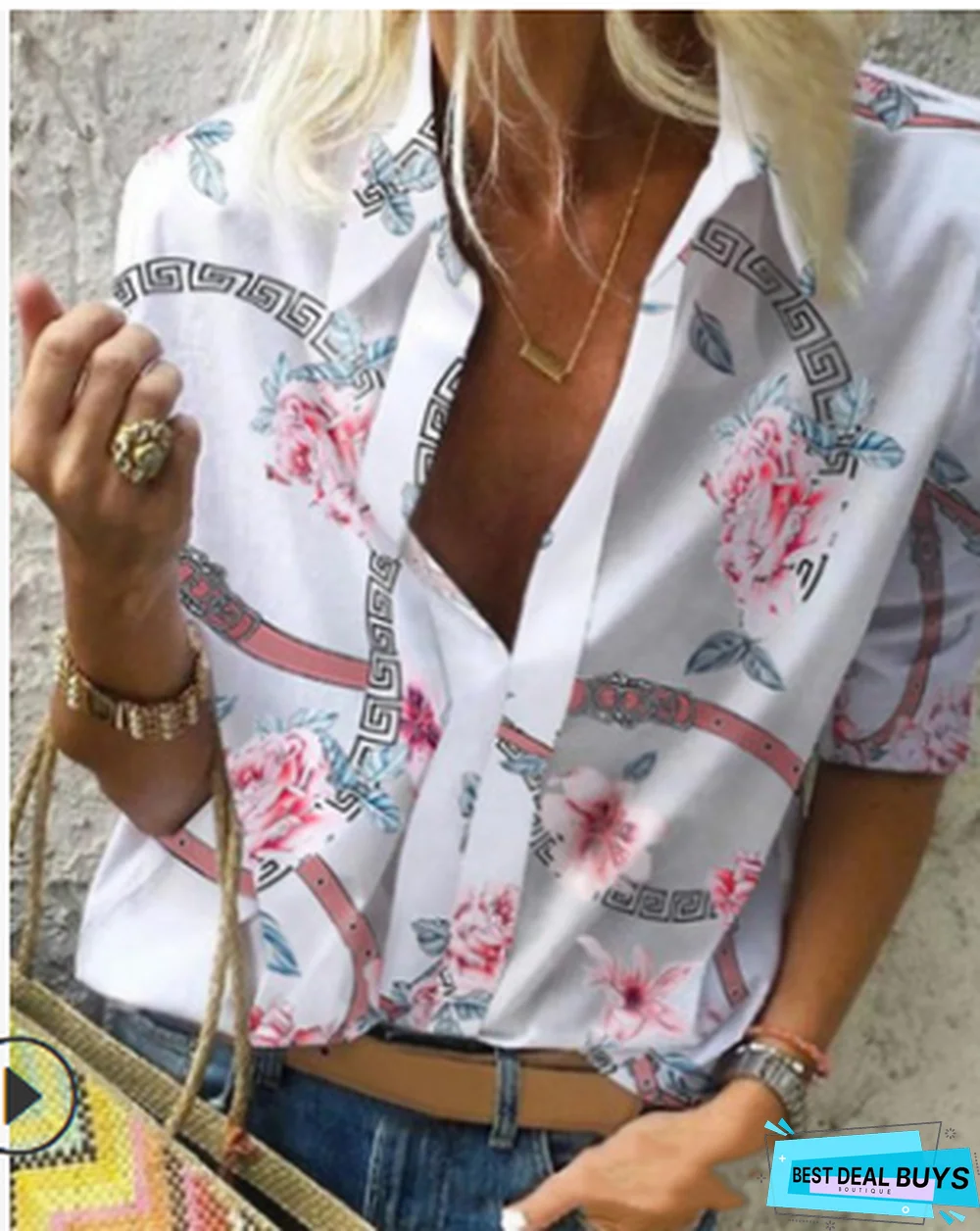 Long Sleeve Abstract Holiday Tops