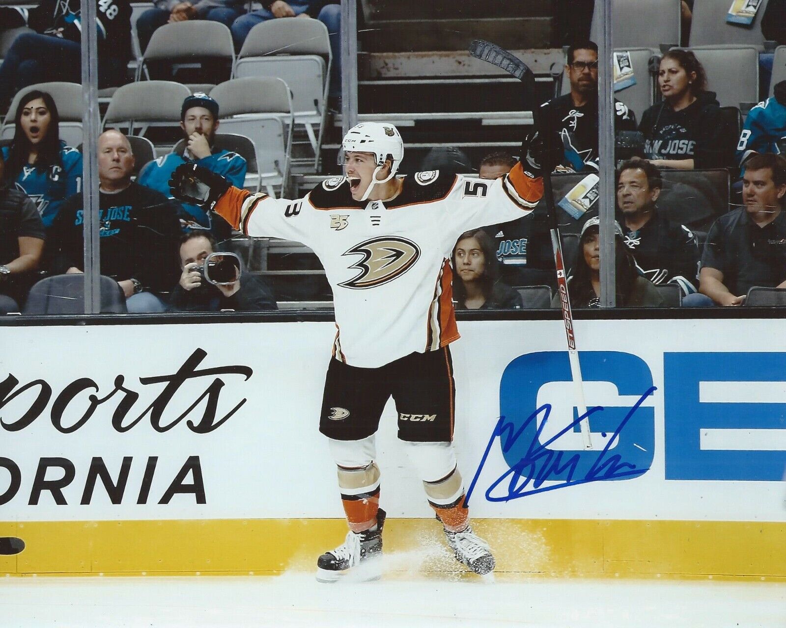 Maxime Comtois Signed 8x10 Photo Poster painting Anaheim Ducks Autographed COA