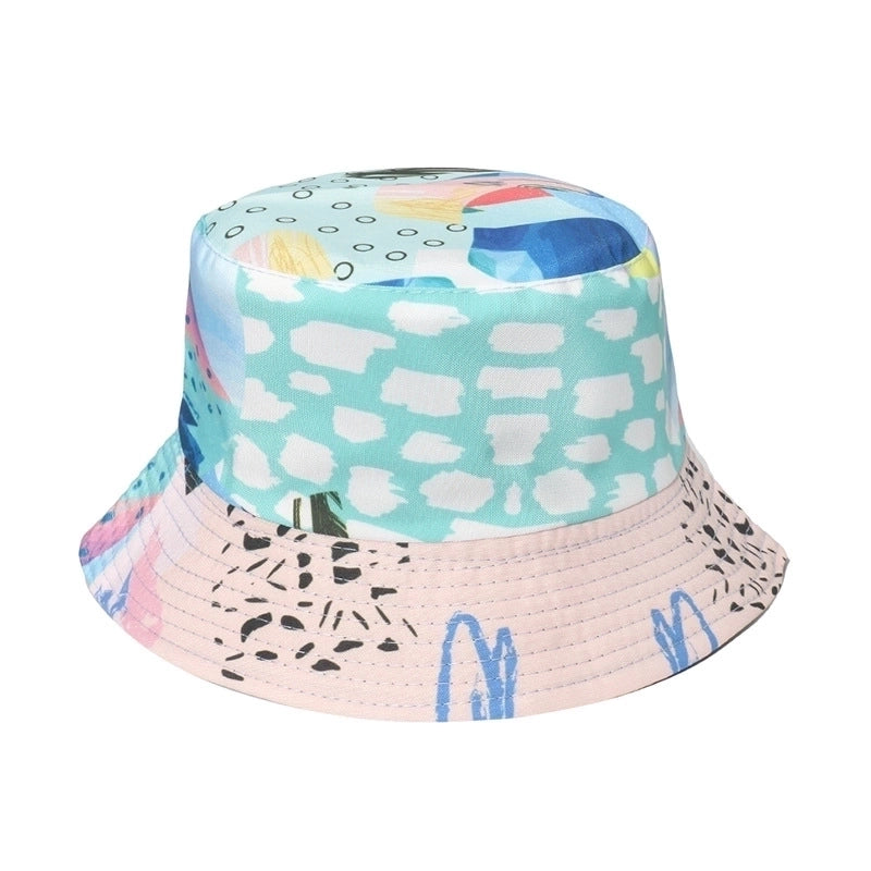 Unisex Minimalist Skull Sewing Flat Eaves Bucket Hat