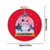 Christmas-DIY Embroidery Kit with Pattern Cotton Threads Needles Hoop 30*30cm/11.8*11.8in