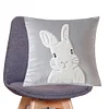 2Pcs Easter Bunny Soft Cushion Case 45x45cm Plush Rabbit Embroidered Pillowcase