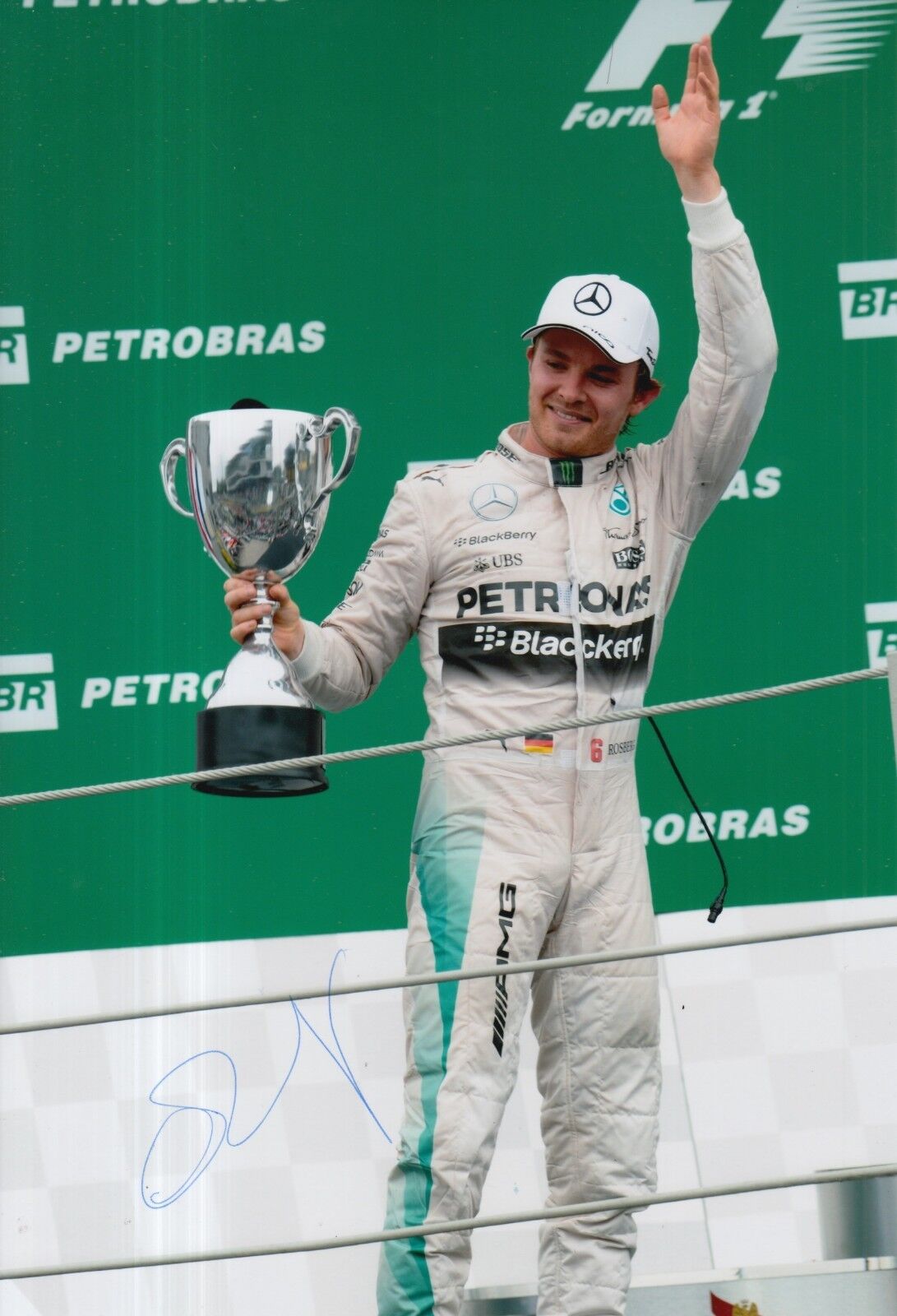 Nico Rosberg Hand Signed 12x8 Photo Poster painting Mercedes AMG Petronas F1.