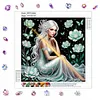Special Shape Rhinestone Diamond Painting Kit Partial Drill(Lotus Lady)
