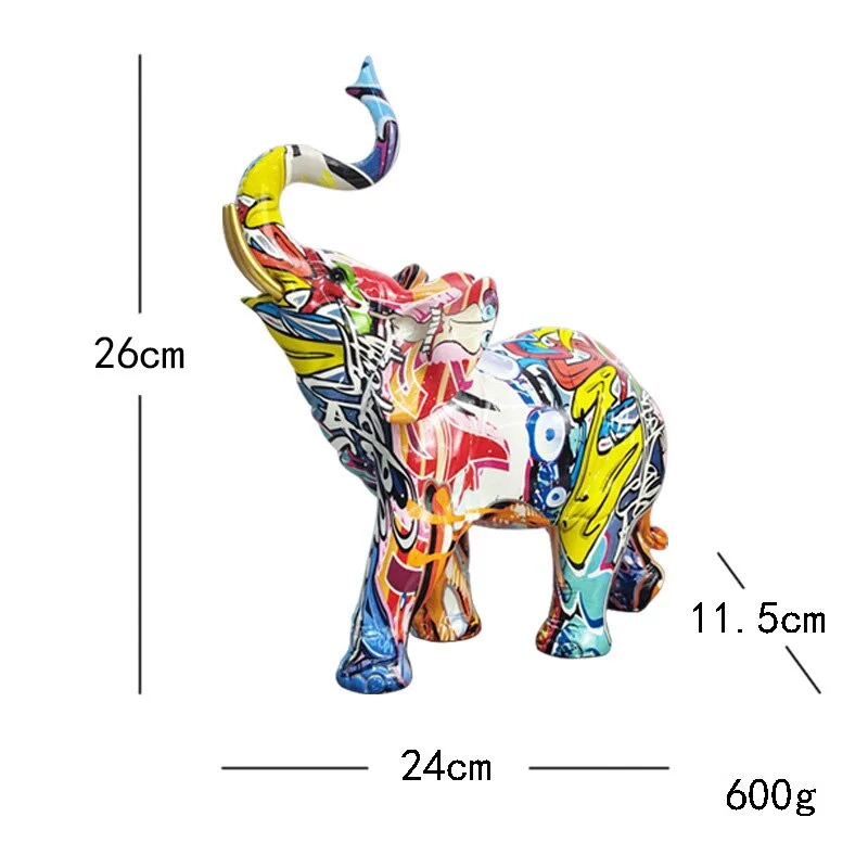 Nordic Modern Figurine Balloon Dog Ornaments Creative Graffiti Resin Crafts Home Living Room TV Cabinet Desktop Decorations