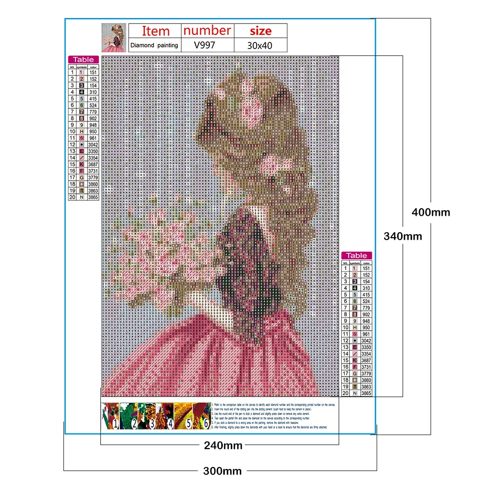 Diamond Painting - Full Round Drill - Girl(30*40cm)