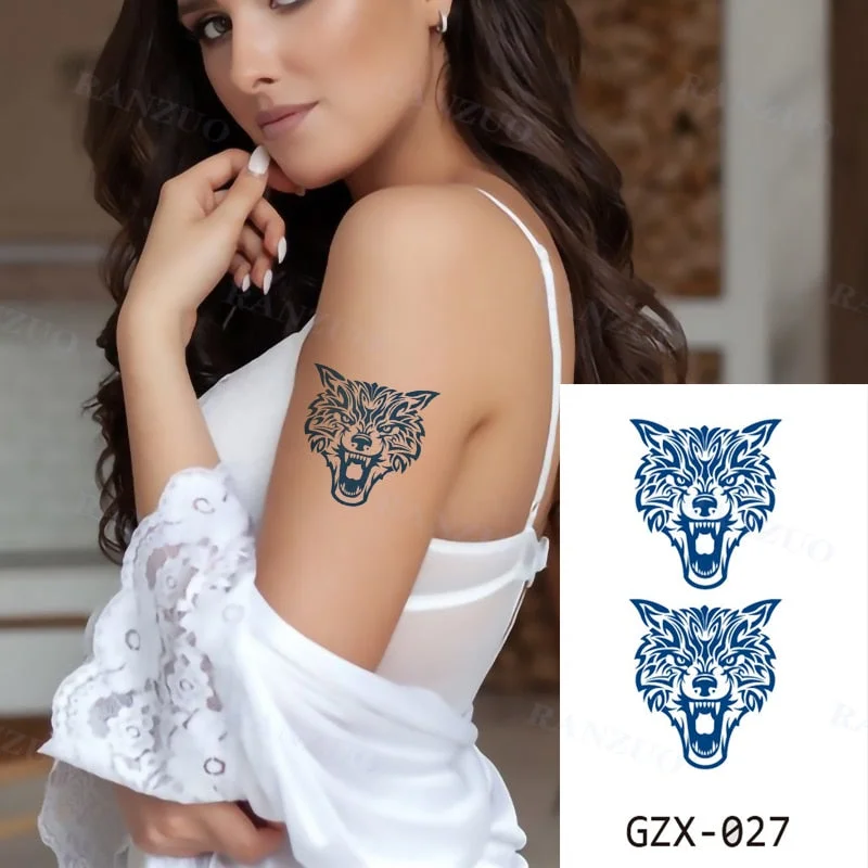 Waterproof Temporary Tattoos Stickers Temporary Tattoo for Women Men Fashion Art Tatoo Sticker Chest Stickers Neck Tattoo Fake