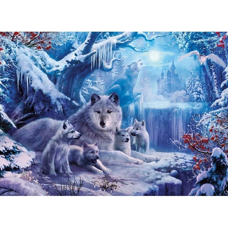 Diamond Painting - Full Round/Square Drill - Wolf(30*40 - 50*60cm)