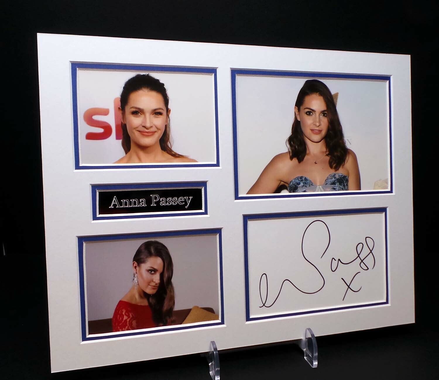 Anna PASSEY Signed Mounted Photo Poster painting Display AFTAL RD COA Hollyoaks Sienna BLAKE