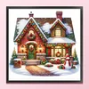 Christmas Cottage-11CT Counted Cross Stitch 50*50cm/19.69*19.69in