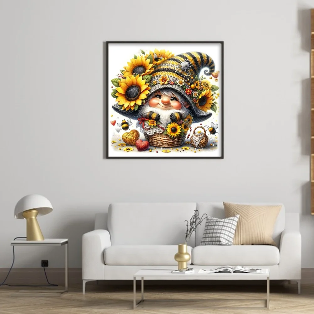11CT Full Counted Cross Stitch - Sunflower Goblin(Canvas|50*50CM)