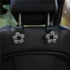 Plaid Floral Car Backseat Hanger Hooks for Bags and Purse