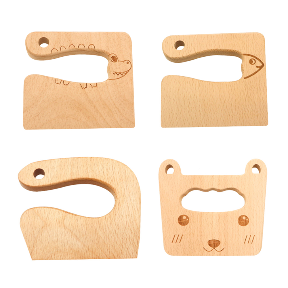 

Cute Wooden Mini Knife Cutter Kids Baby Pretend Play for Cutting Toy Gifts, 501 Original