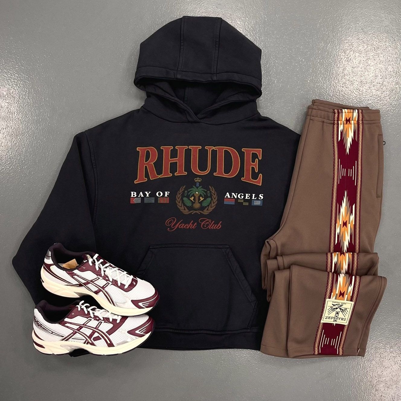 Rhude Bay of Angels Yacht Cotton Long Sleeve Hoodie