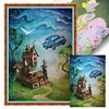 (Big Size)Fairy Tale House - 11CT Stamped Cross Stitch 50*70cm/19.69*27.56in