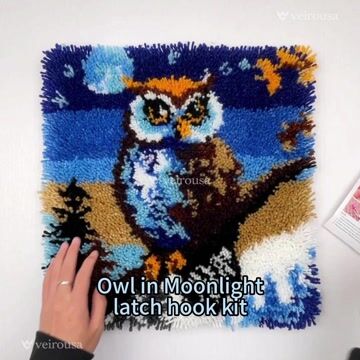Moonlight Owl - Latch Hook Kit veirousa