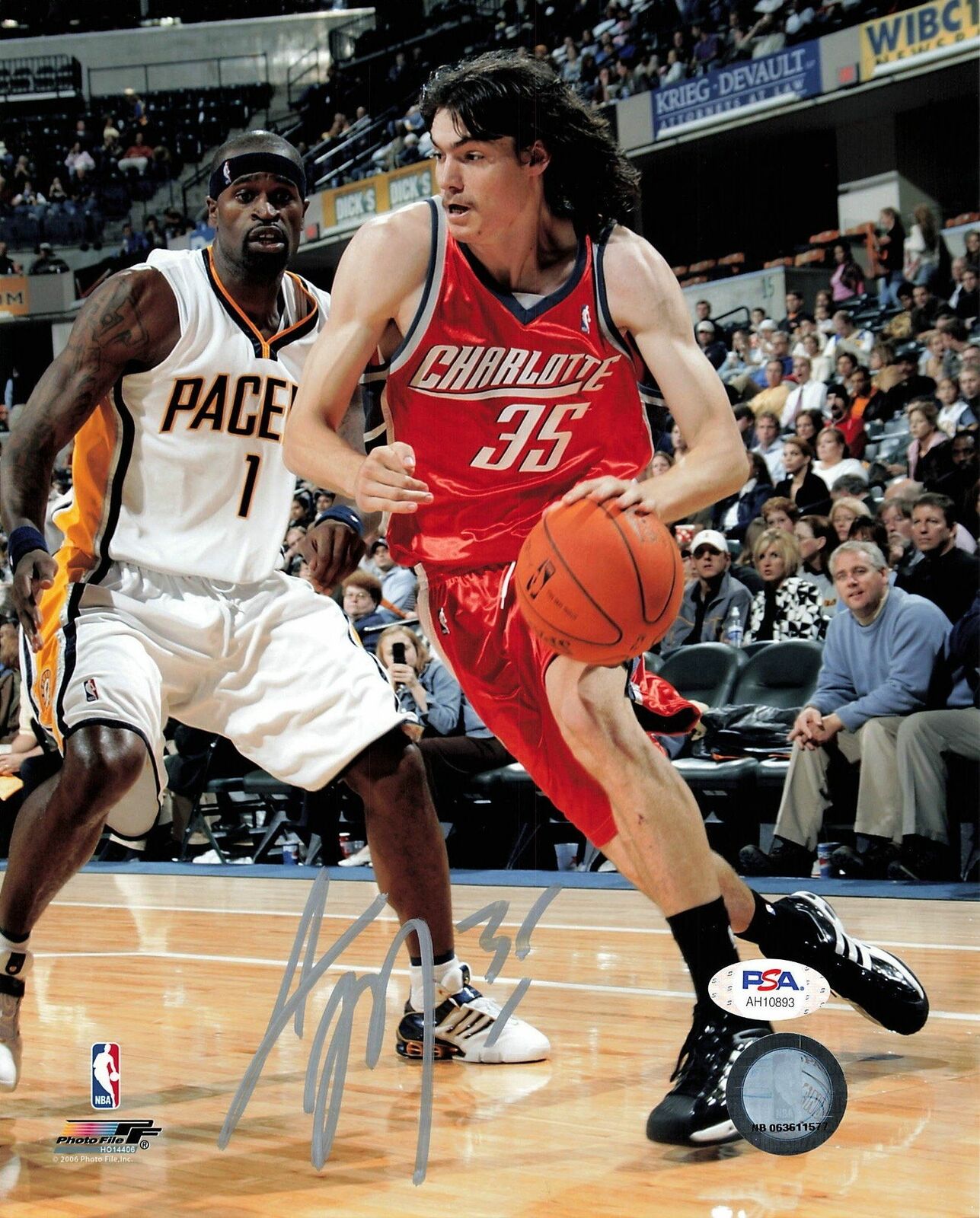 Adam Morrison signed 8x10 Photo Poster painting PSA/DNA Charlotte Bobcats Autographed