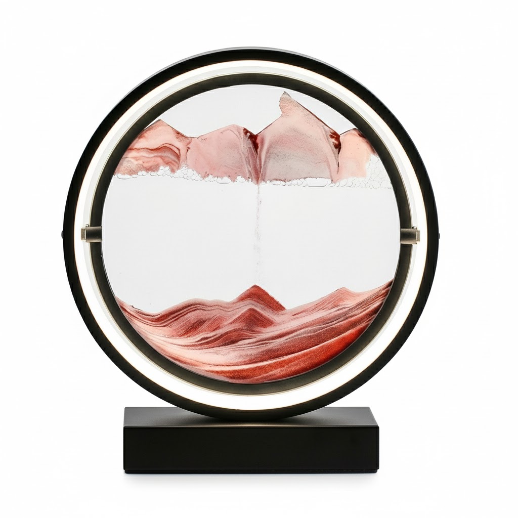 360&deg; Rotating Quicksand Painting Table Lamp