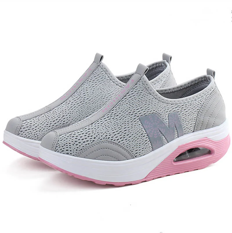 MWY Light Flats Shoes Women Air Cushion Nurse Casual Shoes Zapatilla Mujer Sneakers Women Platform Shoes Outdoor Walking Shoes