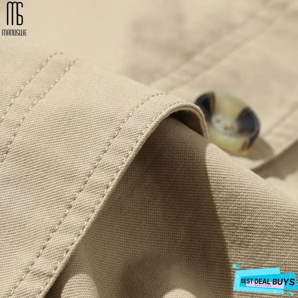 Long Leather Trench Coat Men New Men's Spring Casual Jacket Windbreaker Outerwear High Quality Fashion Long Coat