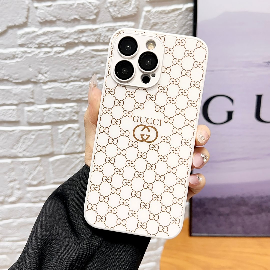 Gucci Monogram Glass Drop Protection Apple iPhone Case