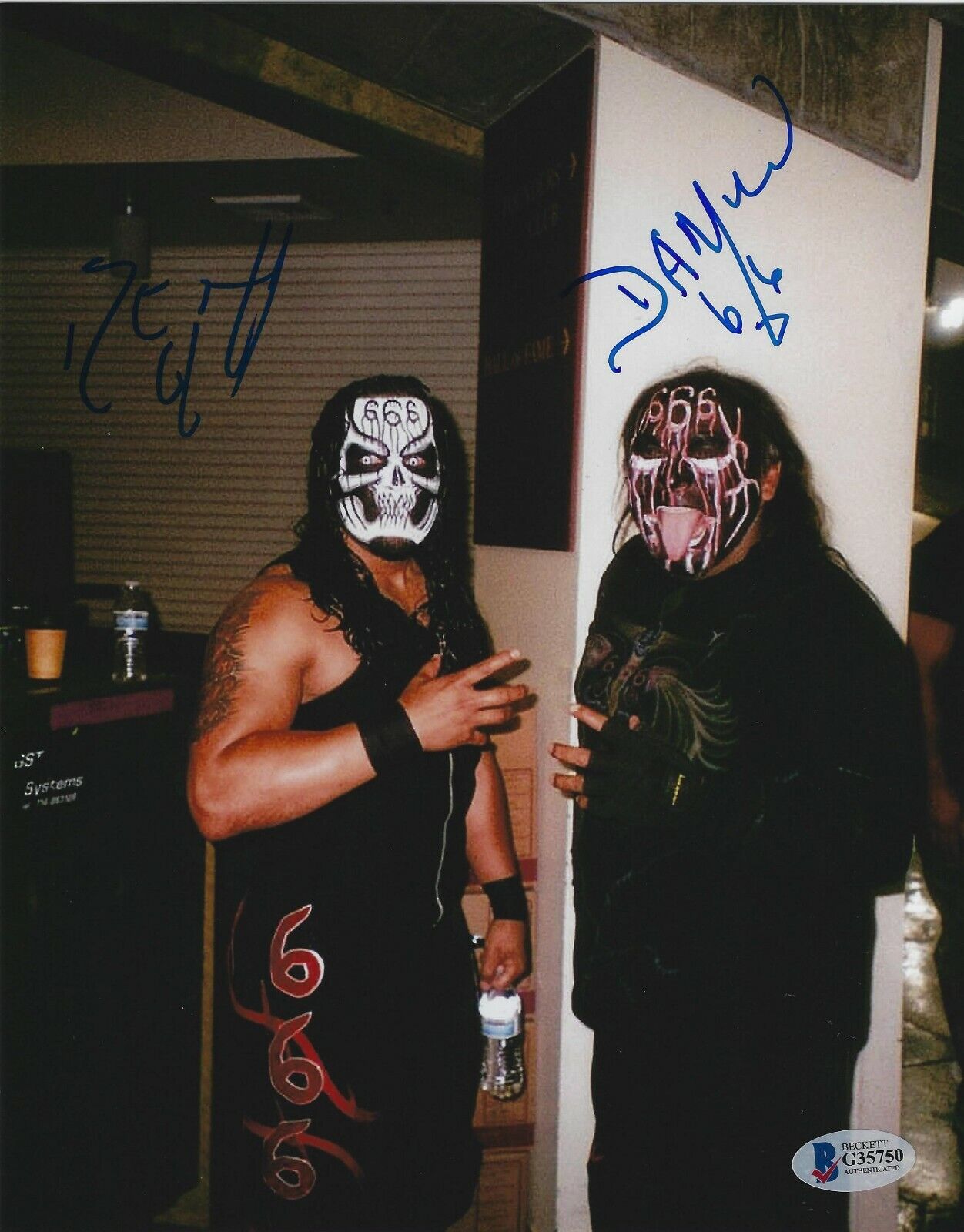 Bestia & Damian 666 Signed 8x10 Photo Poster painting BAS Beckett COA Autograph AAA Lucha Libre