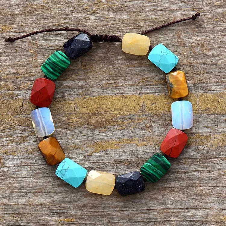 7 Color Natural Stone Handmade Beaded Bracelet