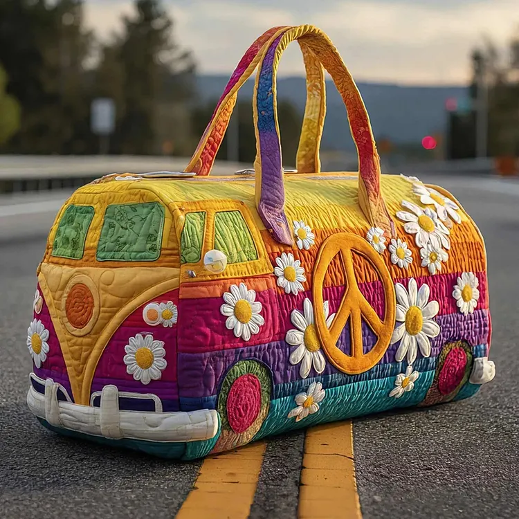 Hippie Journey Quilted Duffle Bag