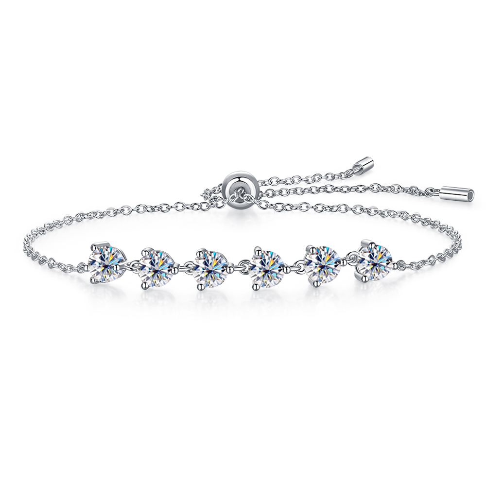 5MM 3CT  D VVS1 Moissanite Bracelet for Women 100% 925 Sterling Silver Plated 18k Gold Diamond Bracelet Wedding Jewelry Gift