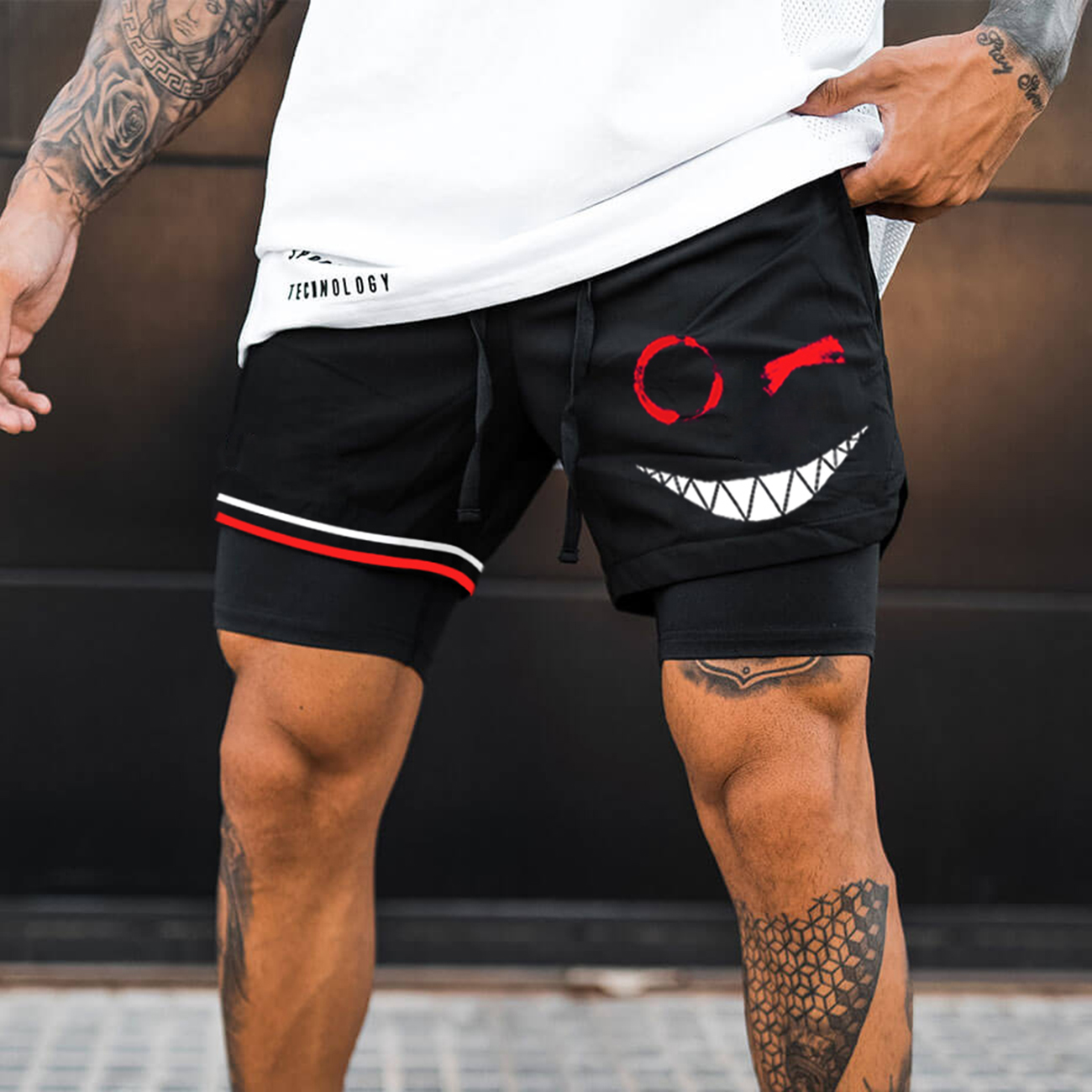 Men's Smiley Shorts Performance Shorts