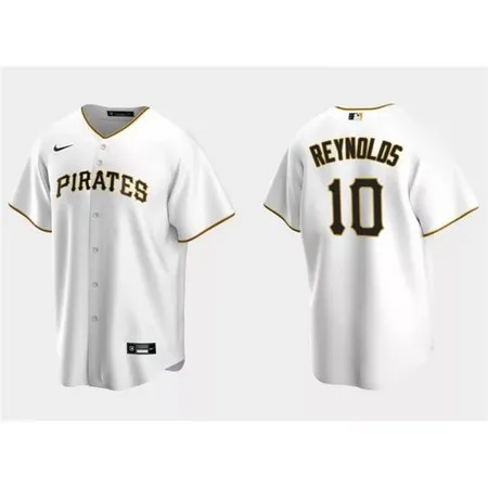 Youth Pittsburgh Pirates #10 Bryan Reynolds White Cool Base Stitched Baseball Jersey