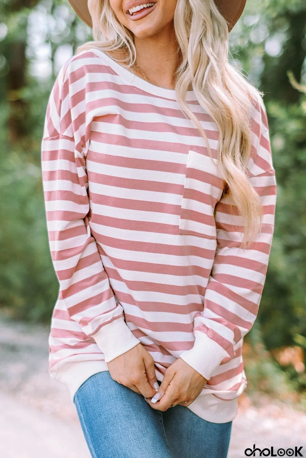 Loose Long O Neck Sleeve Office Female Pocket Tops