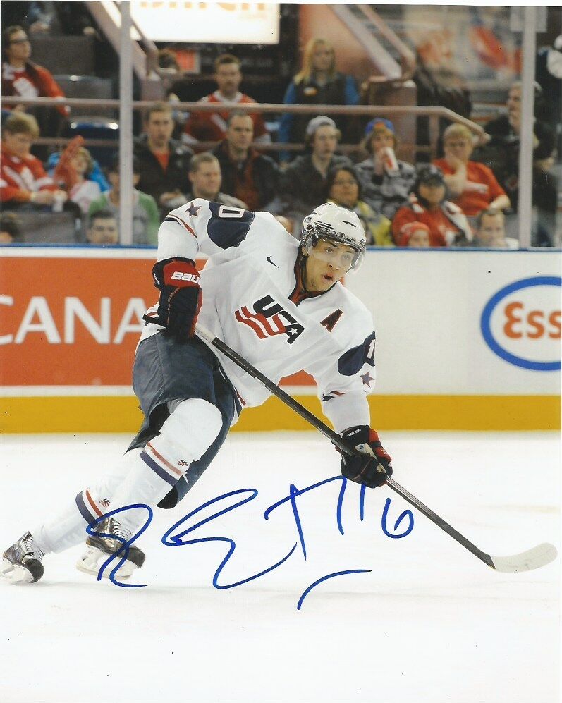 Team USA Emerson Etem Autographed Signed 8x10 NHL Photo Poster painting COA A