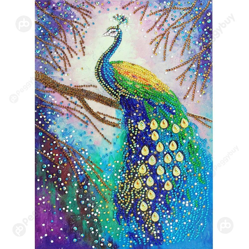 

30*40CM Special Shaped Diamond Painting-Peafowl, 501 Original