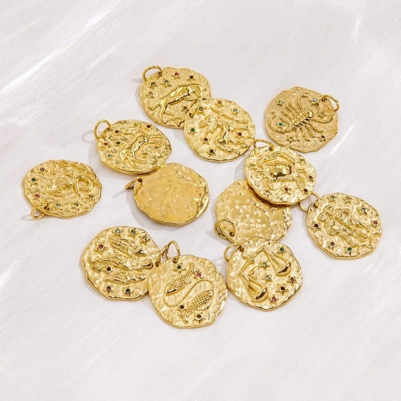 3 Pieces 304 Stainless Steel Rhinestones Constellation Pendant