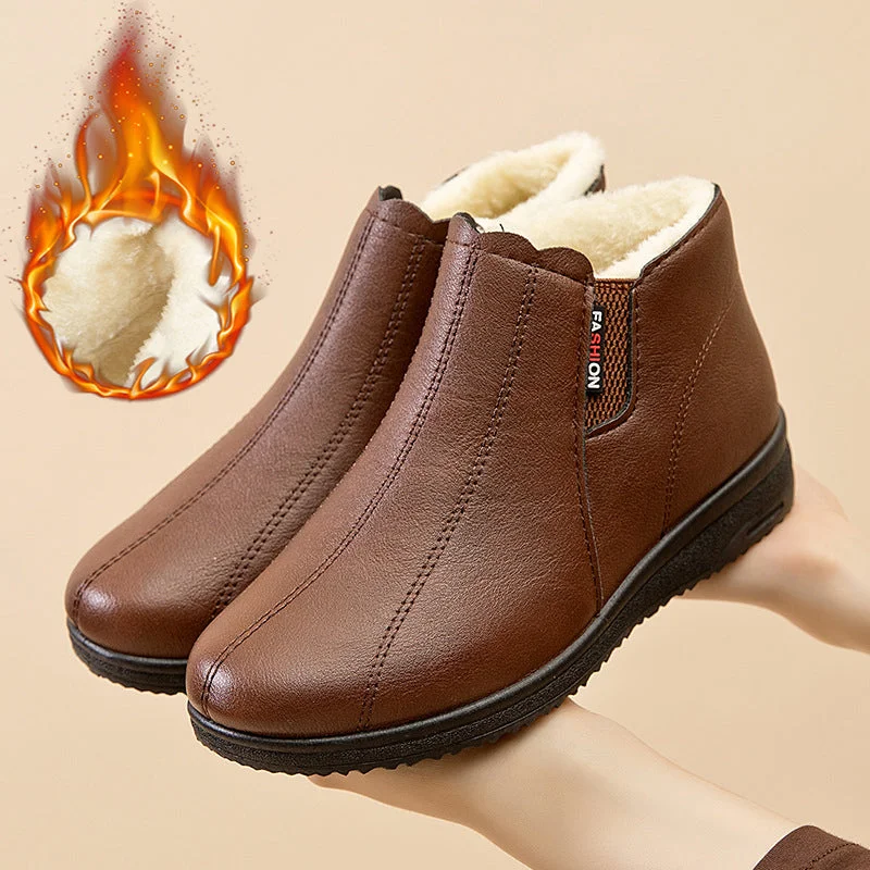 Soft Soled Fleece Ankle Boots For Winter